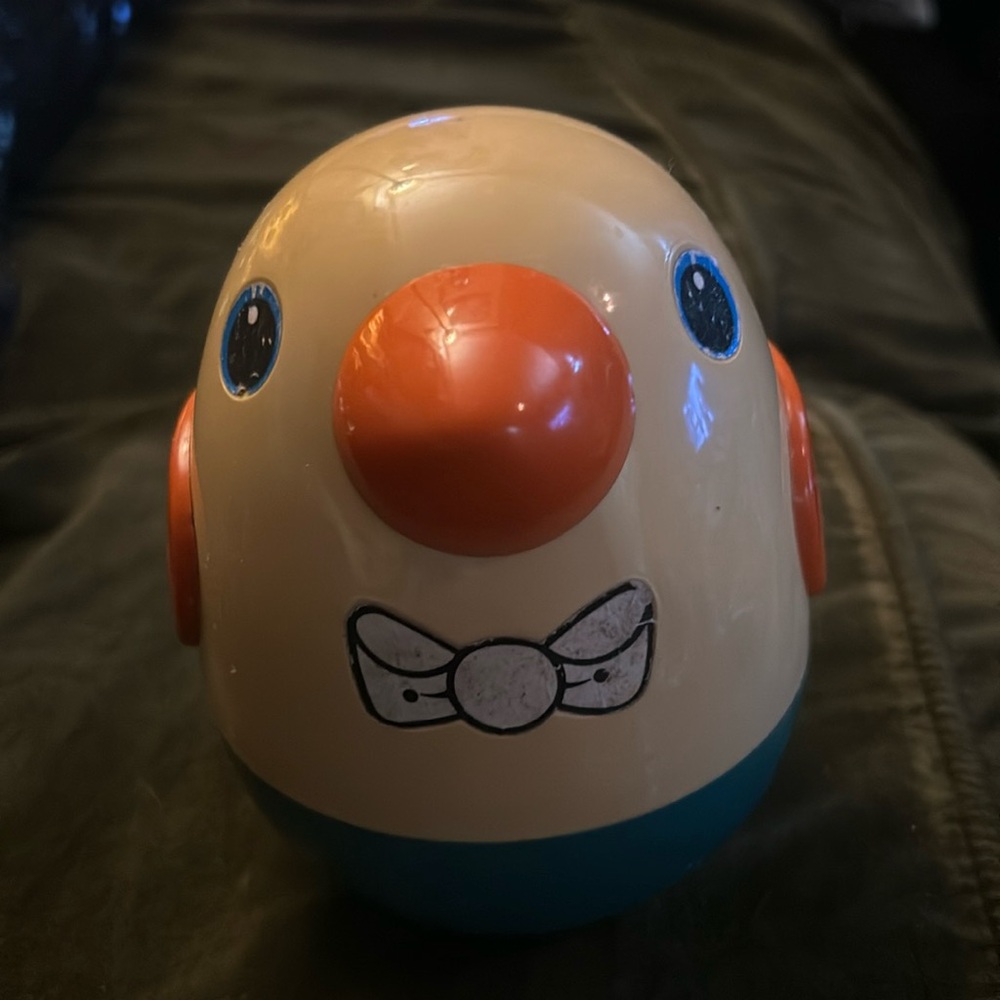 Vtg Playskool Weebie Wobble Roly-Poly Chick Baby Toy